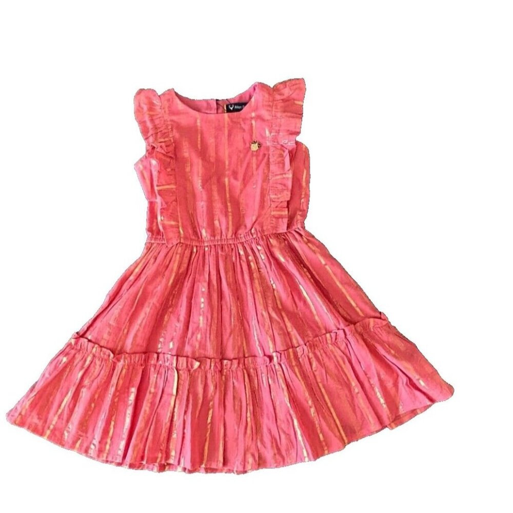 Allen Solly Girls Midi/Knee Length Casual Dress  (Pink, Sleeveless) Sz 3-4 Y